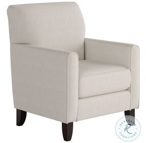 Truth or Dare Off White Salt Straight Arm Accent Chair