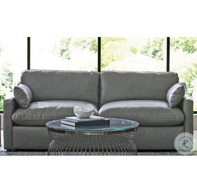 Grayson Grey Leather Living Room Set