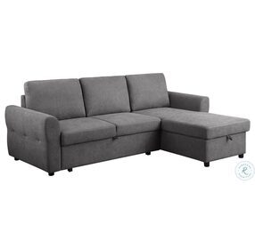 Samantha Gray Sleeper RAF Sectional with Storage Chaise
