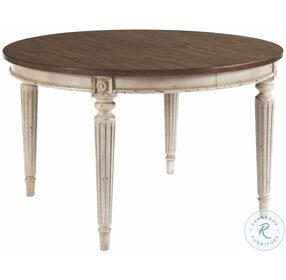 Southbury Fossil and Parchment Extendable Round Dining Room Set