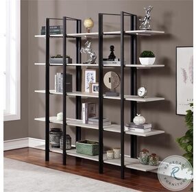 Aspen Court White Rub 5 Shelves Etagere