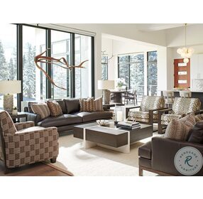 Horizon Dark Brown Leather Sofa By Barclay Butera