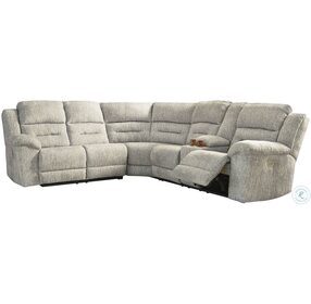 Family Den Pewter Chenille 3 Piece Power Reclining Sectional