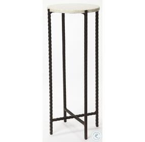 Nigella Round Marble and Metal Accent Table