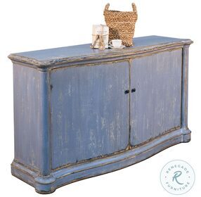 Columns Blue Bowfront Sideboard
