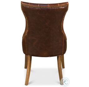Sophie Brown Leather Side Chair Set Of 2