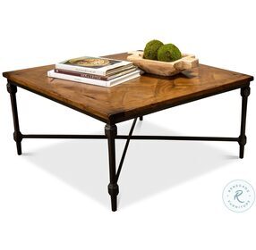 Hunter Brown Parquet Cocktail Table