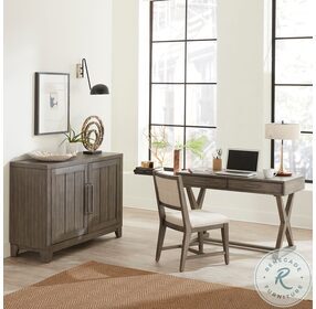 Crescent Creek Distressed Weathered Gray Writing Desk