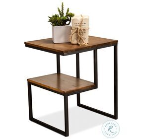 53012 Fruitwood Brown Two Tier Side Table
