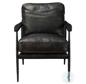 Christopher Black Leather Club Chair