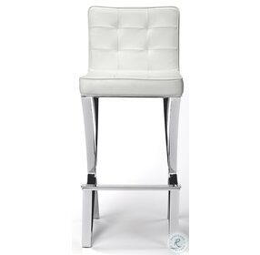 Darcy Chrome Plated Faux Leather Bar Stool