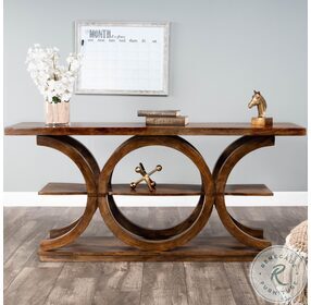 Stowe Brown Rustic Console Table