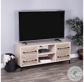 Dalvin Light Brown 4 Drawers TV Stand