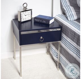 Monika Blue And Silver End Table