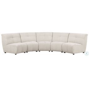 Charlotte Ivory 5 Piece Curved Modular Sectional