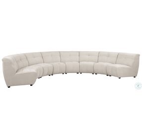 Charlotte Ivory 8 Piece Curved Modular Sectional
