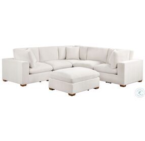 Lakeview Ivory L Shape 6 Piece Modular Sectional