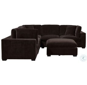 Lakeview Dark Chocolate L Shape 6 Piece Modular Sectional
