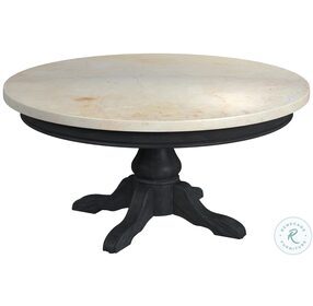 Danielle Washed Black And White Marble Occasional Table Set