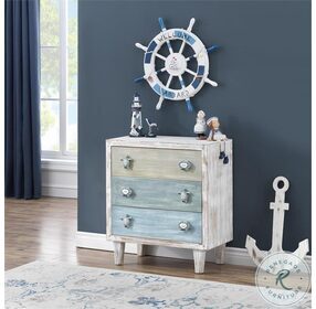 Tide Pool Multi Color Three Drawer Chest