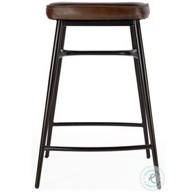 Arlington Brown Leather 26" Square Counter Height Stool