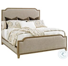 Cypress Point Weathered Driftwood Stone Harbour Upholstered Panel Bedroom Set