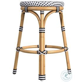 Tobias Black And White Outdoor Counter Height Stool