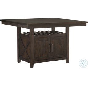 Oxton Distressed Dark Cherry Extendable Counter Height Dining Room Set