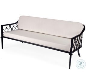 Southport Black And White Outdoor Sofa