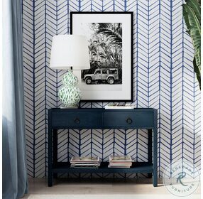 Lark Navy Blue 2 Drawer Console Table