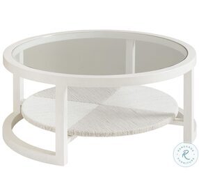 Ocean Breeze White Pompano Round Occasional Table Set