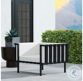 Norway Black And White Outdoor Accent Chair