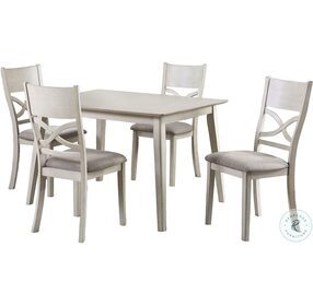 Anderson Antique White and Gray 5 Piece Dining Set