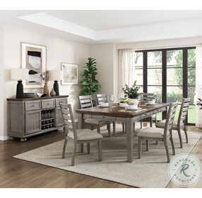 Tigard Cherry And Gray Dining Table