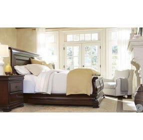 Reprise Classical Cherry Queen Sleigh Bed