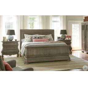 Reprise Driftwood King Sleigh Bed