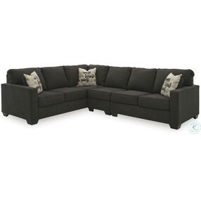 Lucina Charcoal 3 Piece Sectional with RAF Loveseat