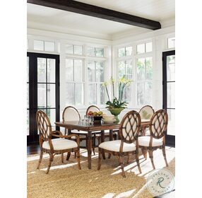 Bali Hai Fisher Island Double Pedestal Extendable Dining Table