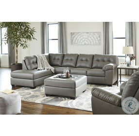 Donlen Gray Oversized Accent Ottoman