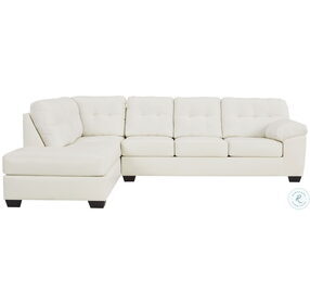 Donlen White LAF Chaise Sectional