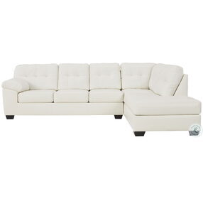 Donlen White RAF Chaise Sectional
