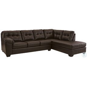 Donlen Chocolate RAF Chaise Sectional