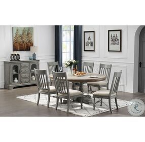 Weston Luish Grey With Cream Rub Through Upholstered Dining Chair Set Of 2