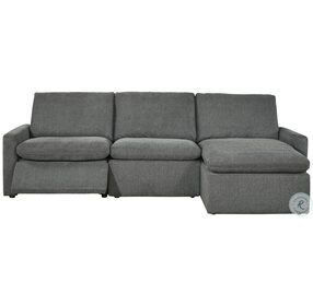 Hartsdale Granite RAF Press Back Chaise Power Reclining Sectional