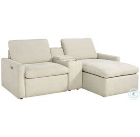 Hartsdale Linen Small RAF Corner Chaise Power Reclining Sectional