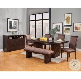 Trulinea Brown Upholstered Dining Bench