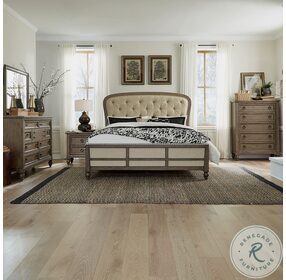Americana Farmhouse Dusty Taupe Queen Shelter Bed