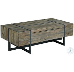 Modern Timber Natural And Dark Pewter Rectangular Occasional Table Set