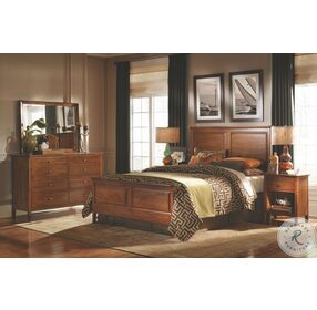 Cherry Park Natural King Panel Bed