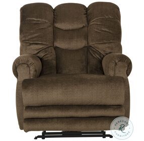 Malone Truffle Power Lay Flat Recliner with Extended Ottoman